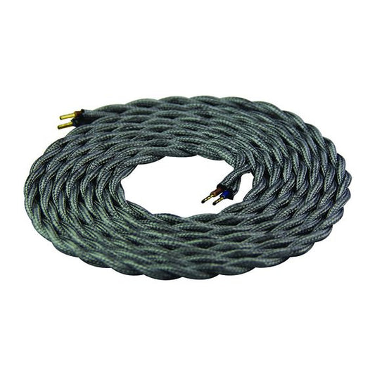 Cable torsadé argent 2 mètres 2 x 0,75mm2