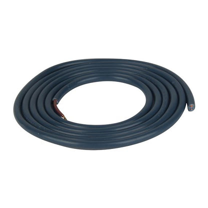 Câble PVC rond 2 x 0.75mm² L.2m bleu de prusse
