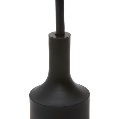 Suspension Douille E27 et Pavillon Silicone Noir + Câble Textile Noir 80 Cm