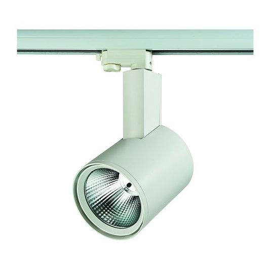 Mimas - Projecteur sur rail LED Ø130x284 42W 3000K 3600lm 36° blanc
