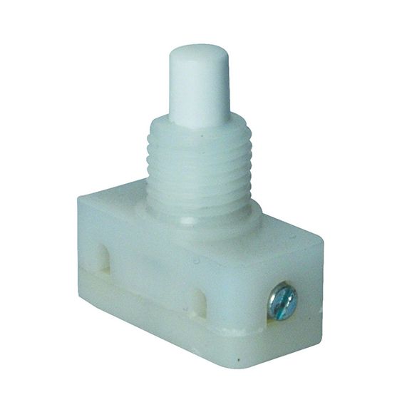 Inter. A Poussoir Bornes A Vis Blanc