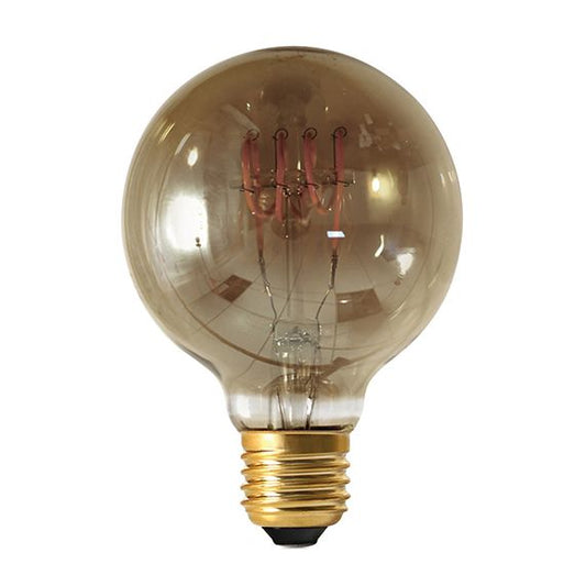 Globe G80 Filament Led 4 LOOPS 4W E27 2000K 160lm Dim. Smoky