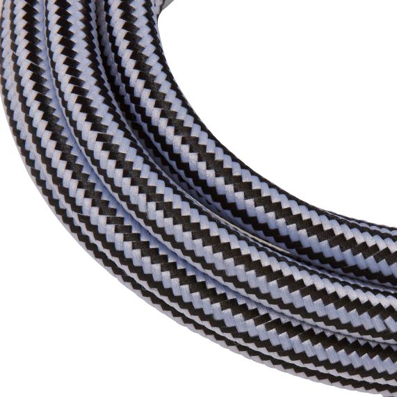 Câble Textile Rond 2x0,75mm2 Double Isolation Noir Blanc 2 Mètres