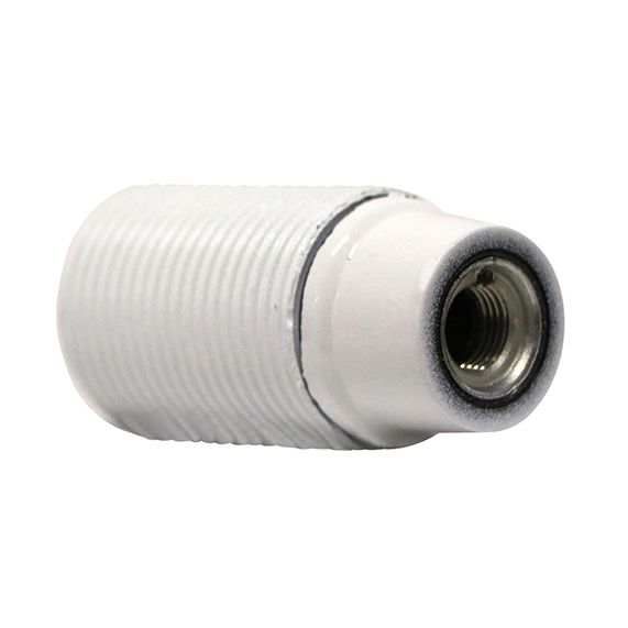 Douille montee thermoplastique E14 blanc filetee culot H15