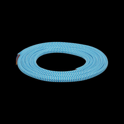 Cable rond chiné bleu 2 mètres 2 x 0,75mm2