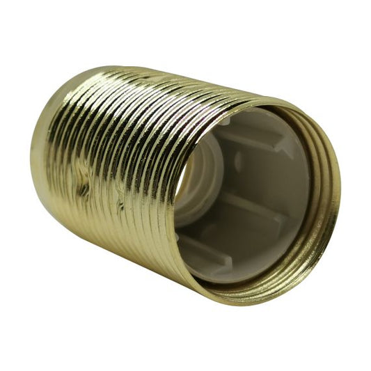 Chemise E14 filetée acier laitonné