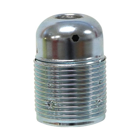 Douille E27 à chemise filetée acier zingué avec terre