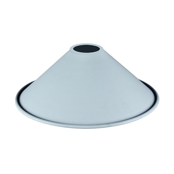 Abat-jour métal conique ø220mm blanc mat
