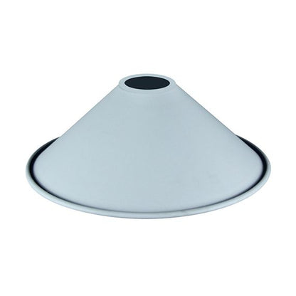 Abat-jour métal conique ø220mm blanc mat