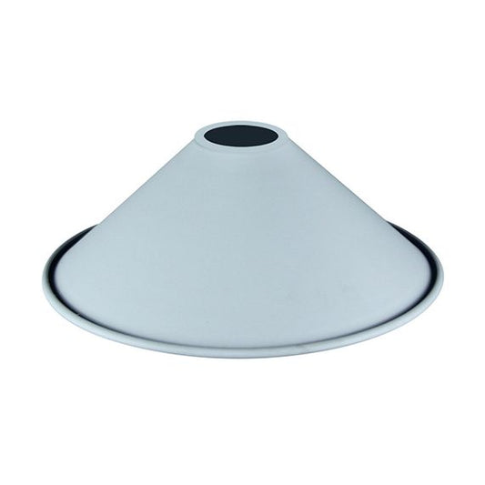 Abat-jour métal conique ø220mm blanc mat