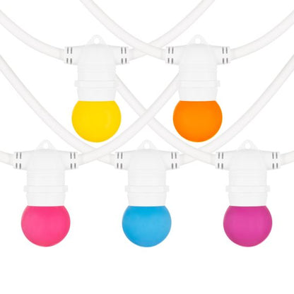 Paris Guinguette - LOT 5 SPHERIQUES LED IP44 E27 1W Couleurs panachées "POP"