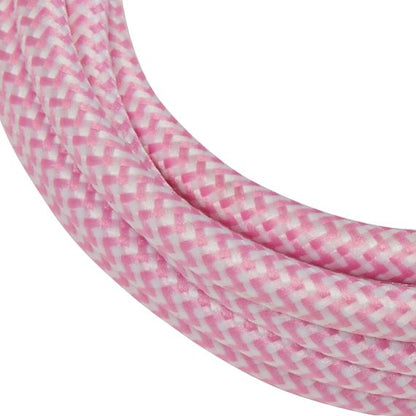 Cable rond chiné rose 2 mètres 2 x 0,75mm2