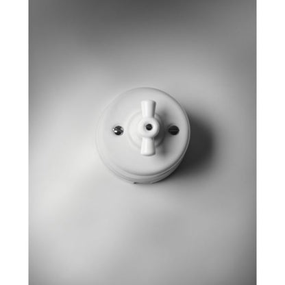 RETRO-CHARM switch porcelain surface mounted white