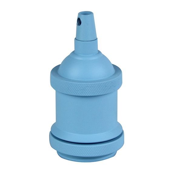 Douille E27 aluminium ø50mm H.72mm bleu ciel mat