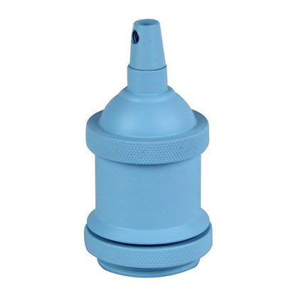 Douille E27 aluminium ø50mm H.72mm bleu ciel mat