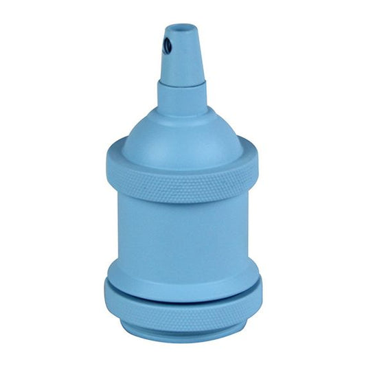 Douille E27 aluminium ø50mm H.72mm bleu ciel mat