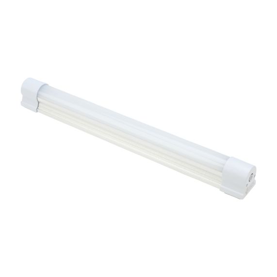 Dione - Batterie tube LED 340x33.5x39 6W 6000K 700-360-75lm 120° argent Dim