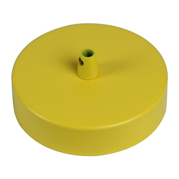 Pavillon acier sortie simple Ø100mm jaune ocre mat